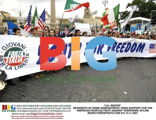 Residents of Rome demonstrate support for U.S.
