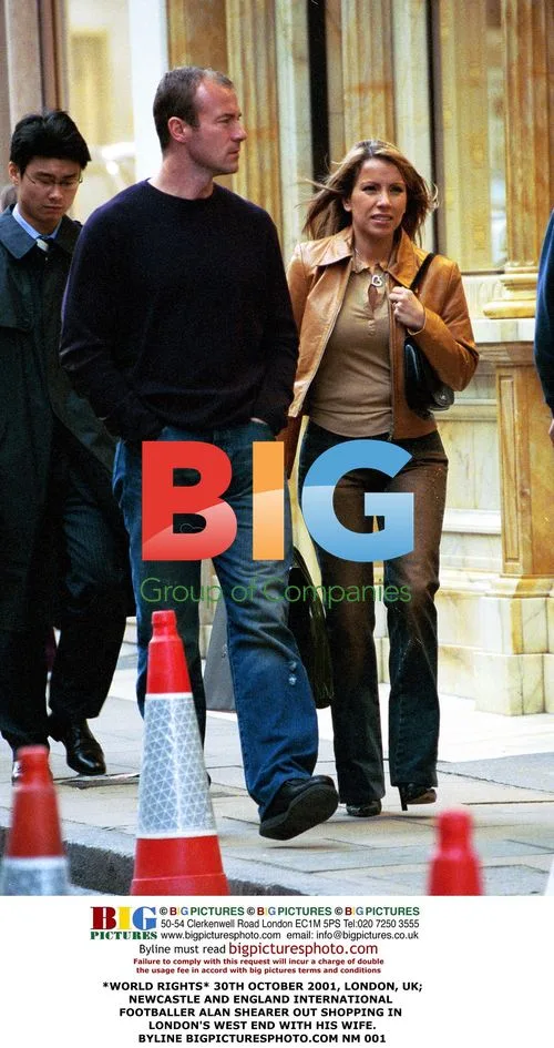 Alan Shearer shopping with wife in London