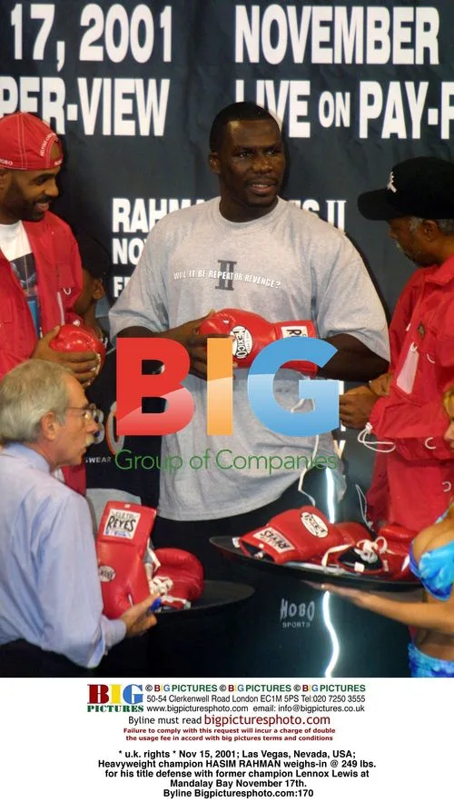 Hasim Rahman and Lennox Lewis Weigh-In