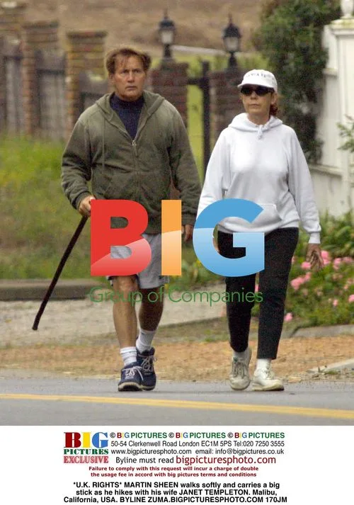 Martin Sheen hikes with wife Janet Templeton