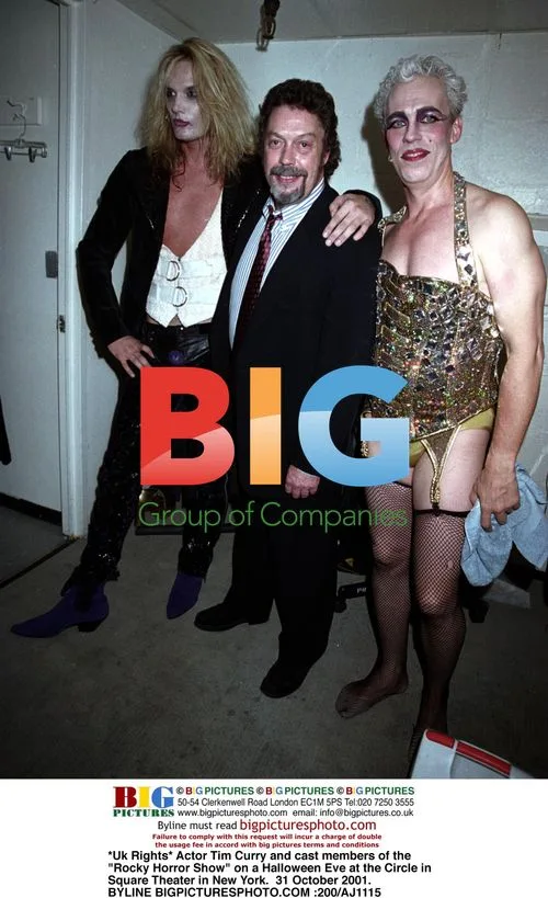 Actor Tim Curry and 'Rocky Horror Show' cast