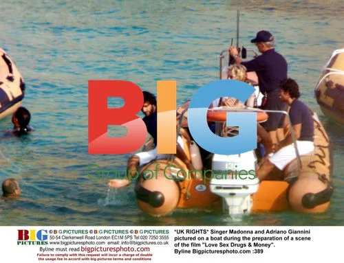 Madonna and Adriano Giannini on boat for film