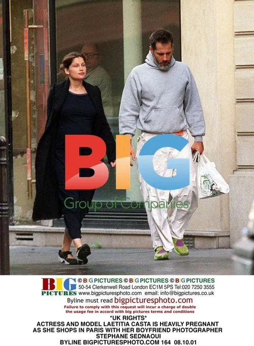Laetitia Casta Shops Pregnant in Paris