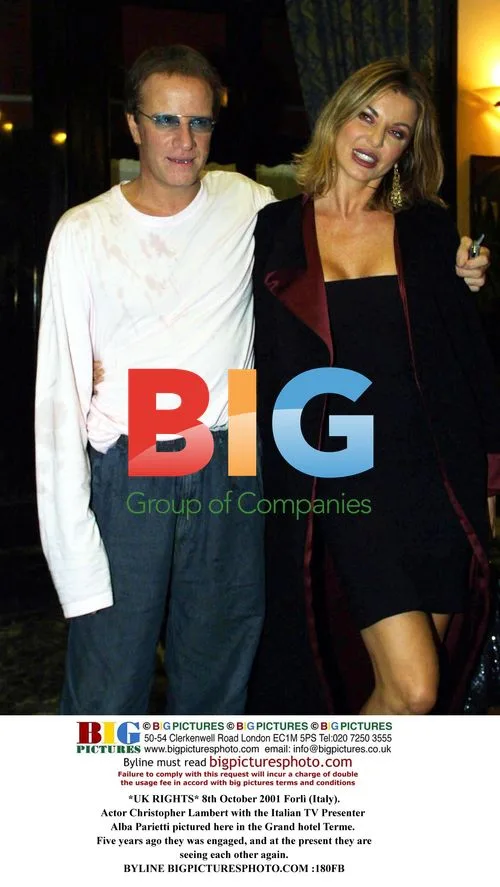 Christopher Lambert and Alba Parietti at hotel