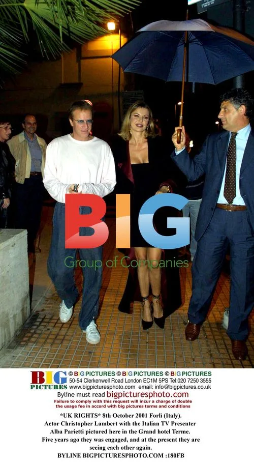 Christopher Lambert & Alba Parietti at Hotel Terme