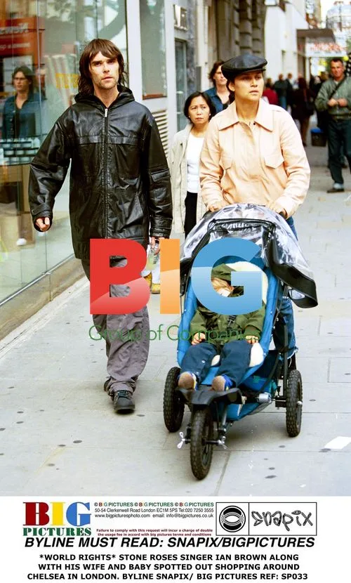 STONE ROSES Singer Ian Brown Shopping with Family