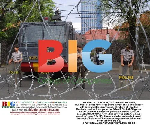 Protest outside US Embassy in Jakarta