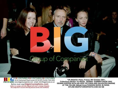 Dennis Hopper and Family at Celine Fashion Show