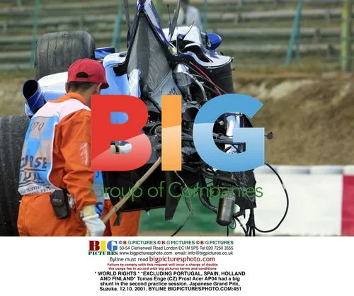 Tomas Enge Crash at 2001 Japanese Grand Prix