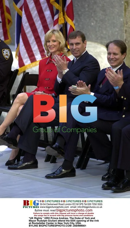 Prince Andrew and Mayor Giuliani at Rockefeller Center