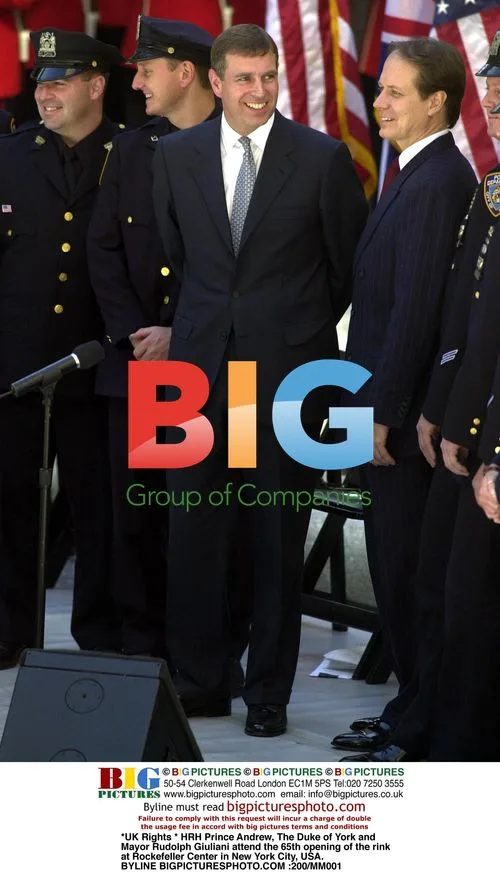 Prince Andrew and Giuliani at Rockefeller Center