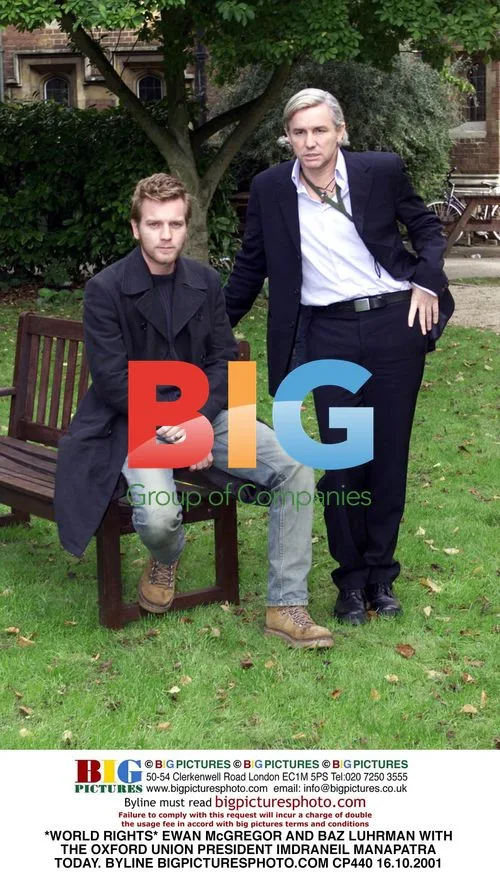 Ewan McGregor and Baz Luhrman with Oxford Union President