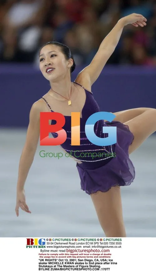 Michelle Kwan skates to 2nd place