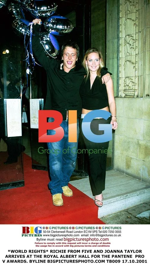 Richie from Five and Joanna Taylor at Pantene Pro V Awards