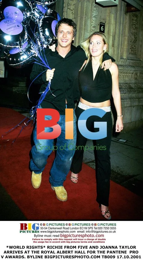 Richie from Five and Joanna Taylor at Pantene Pro V Awards