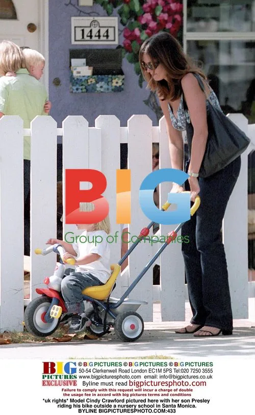 Cindy Crawford and son Presley out in Santa Monica