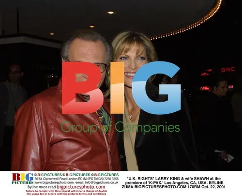 Larry King and wife Shawn at 'K-PAX' premiere