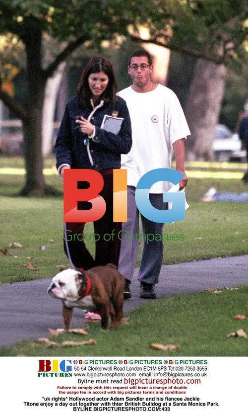 Adam Sandler and Jackie Titone at Santa Monica Park