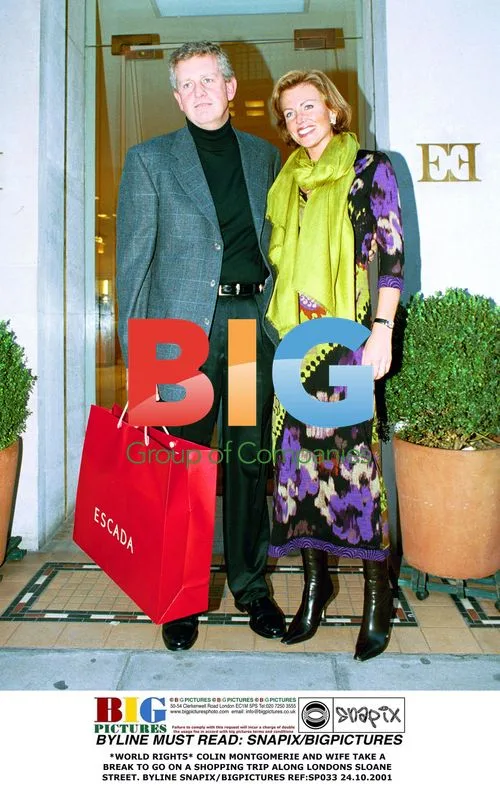 Colin Montgomerie and wife shopping in London