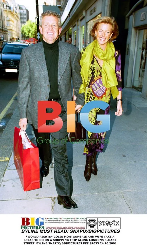 Colin Montgomerie and Wife Shop in London
