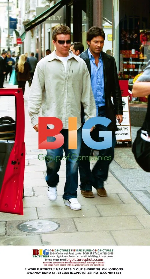 Max Beesly Out Shopping on London's Bond St