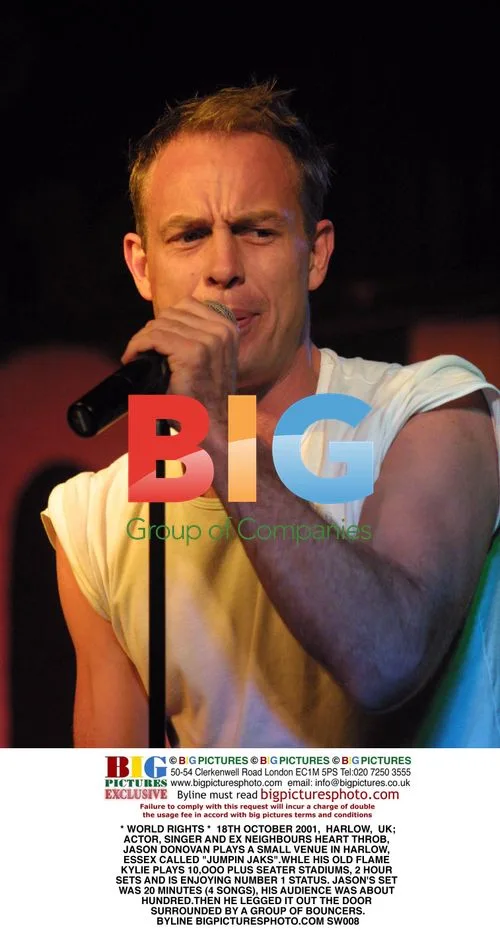 Jason Donovan Performs at Jumpin Jaks Club