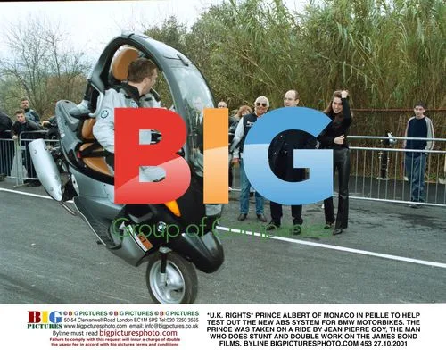 Prince Albert Tests BMW Motorbike ABS System