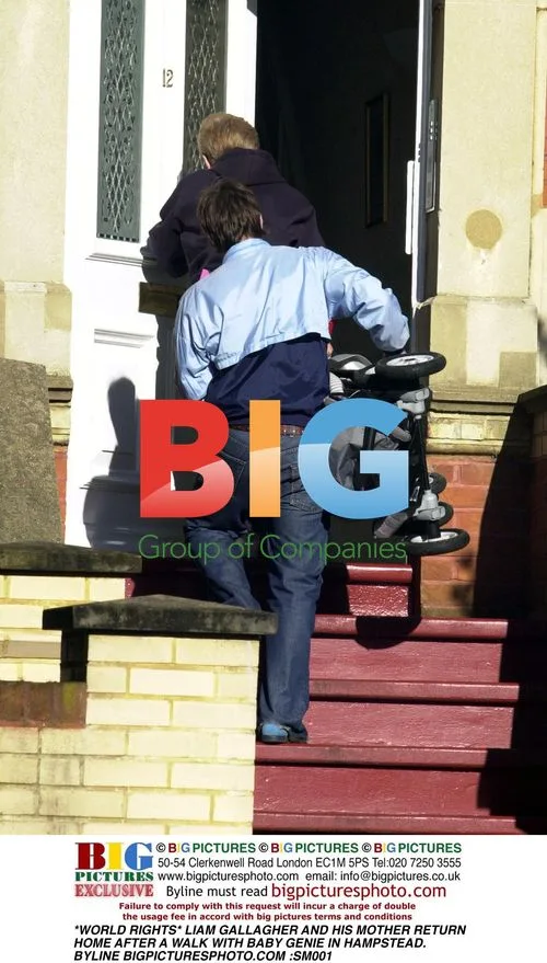 Liam Gallagher and mother return home with baby
