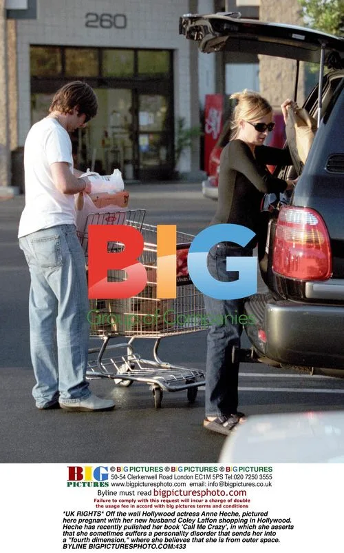 Anne Heche and husband Coley Laffon shopping