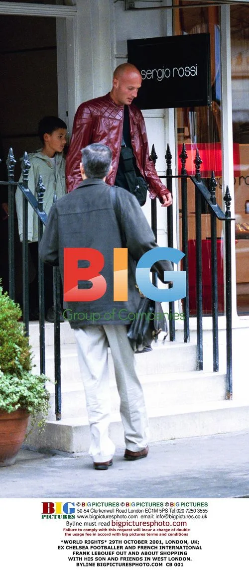 Frank Lebouef out shopping with son