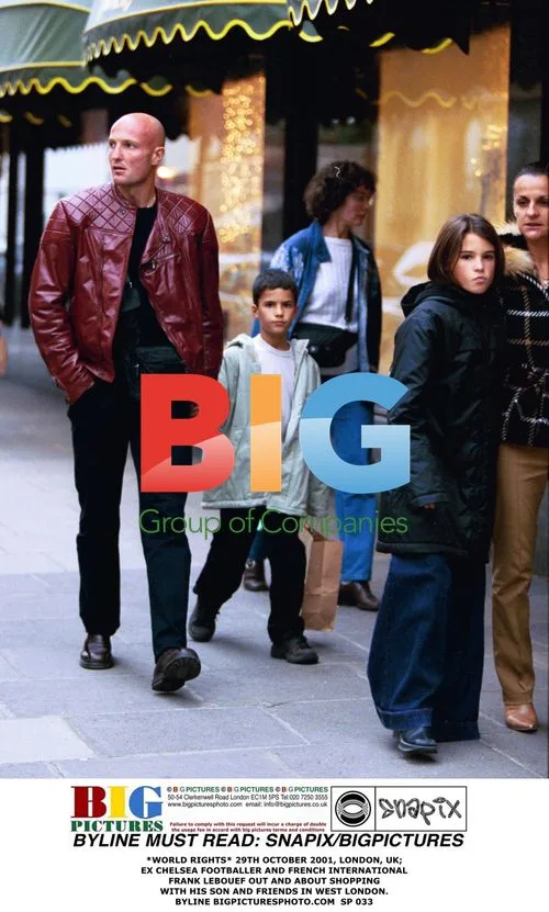 Frank Lebouef out shopping with son