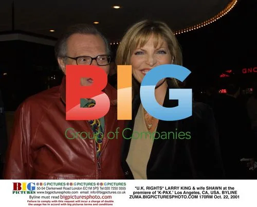 Larry King & wife Shawn at 'K-PAX' premiere