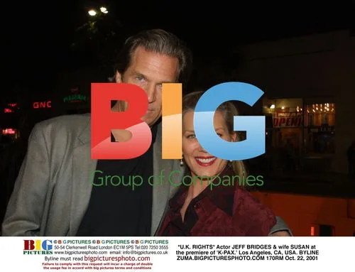 Jeff Bridges & wife Susan at 'K-PAX' premiere