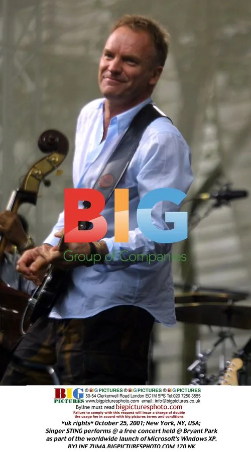Singer Sting performs at Windows XP launch
