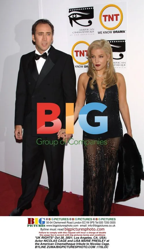 Nicolas Cage and Lisa Marie Presley at Cinematheque tribute