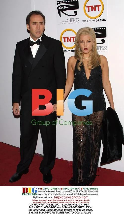 Nicolas Cage and Lisa Marie Presley at Cinematheque Tribute