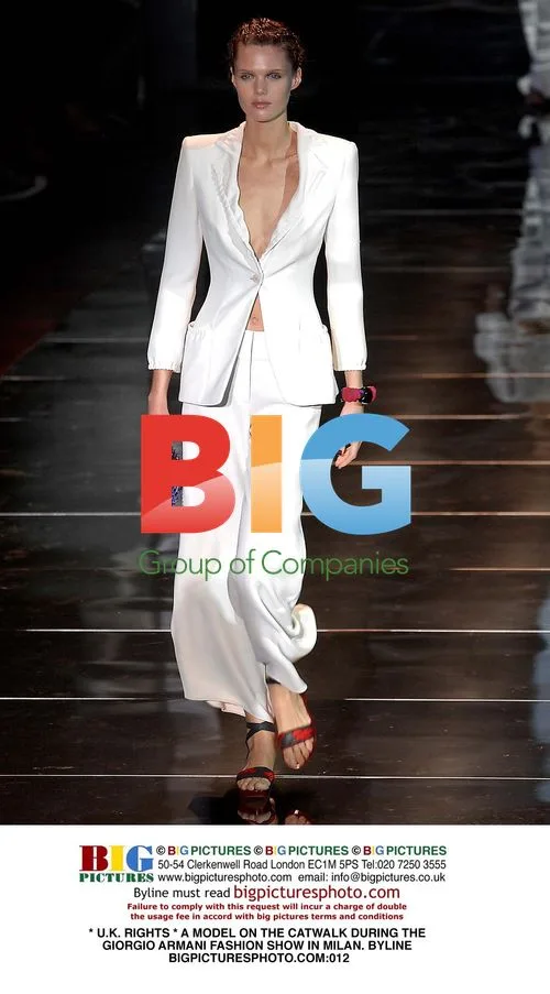 Model on Catwalk at Armani Fashion Show