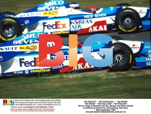 Benetton Drivers Berger and Alesi at 1997 Nurburgring