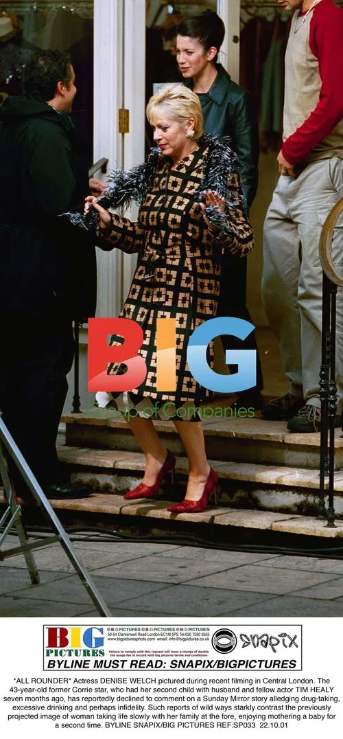 Actress Denise Welch Filming in London