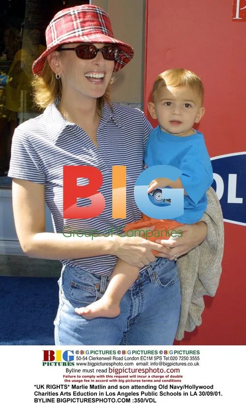 Marlie Matlin and son at Old Navy/Hollywood event
