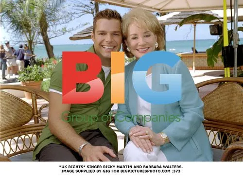 Ricky Martin and Barbara Walters