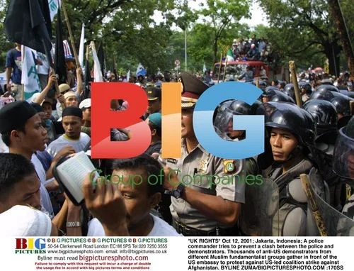 Anti-US demonstration in Jakarta, Indonesia