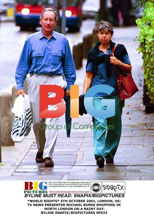 TV news presenter Michael Burke shopping in London