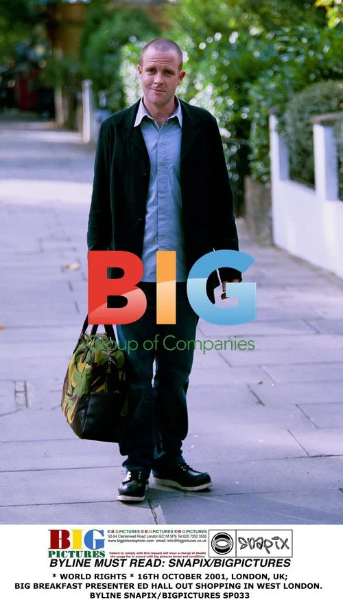 Ed Hall, 'Big Breakfast' presenter, shopping in London