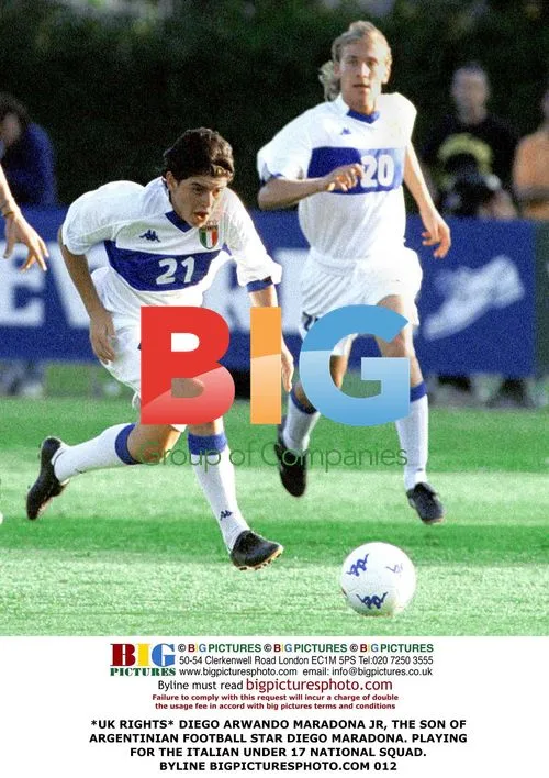 Diego Arwando Maradona Jr. of Italy U17 National Squad