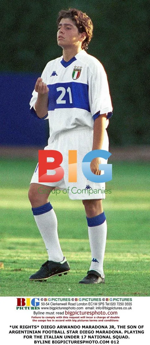 Diego Arwando Maradona Jr. of Italy's U17 National Team