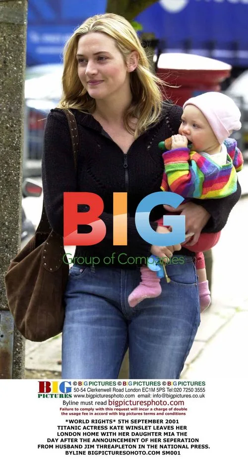 Kate Winslet Leaves Home with Daughter