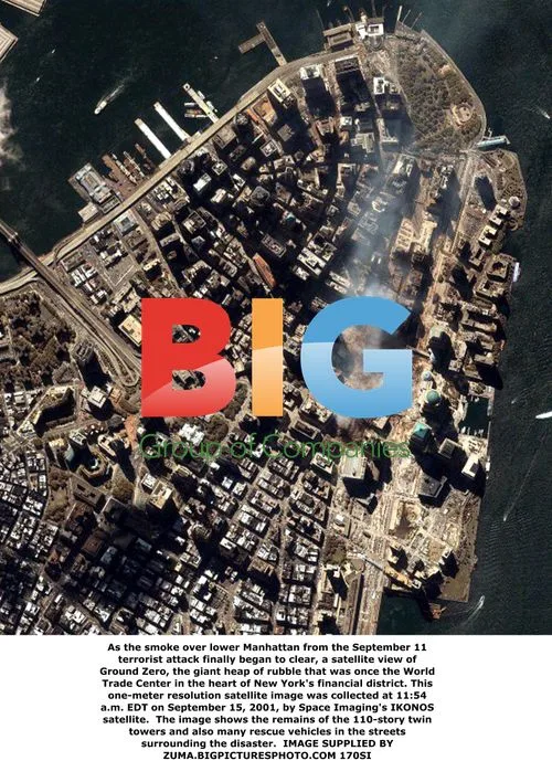 Satellite View of Ground Zero After 9/11