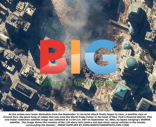 Satellite View of Ground Zero after 9/11