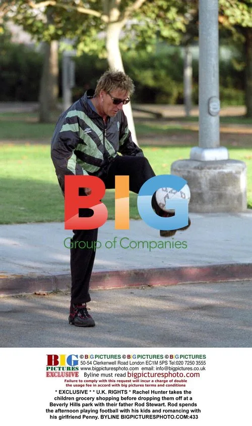 Rachel Hunter and family out in Beverly Hills